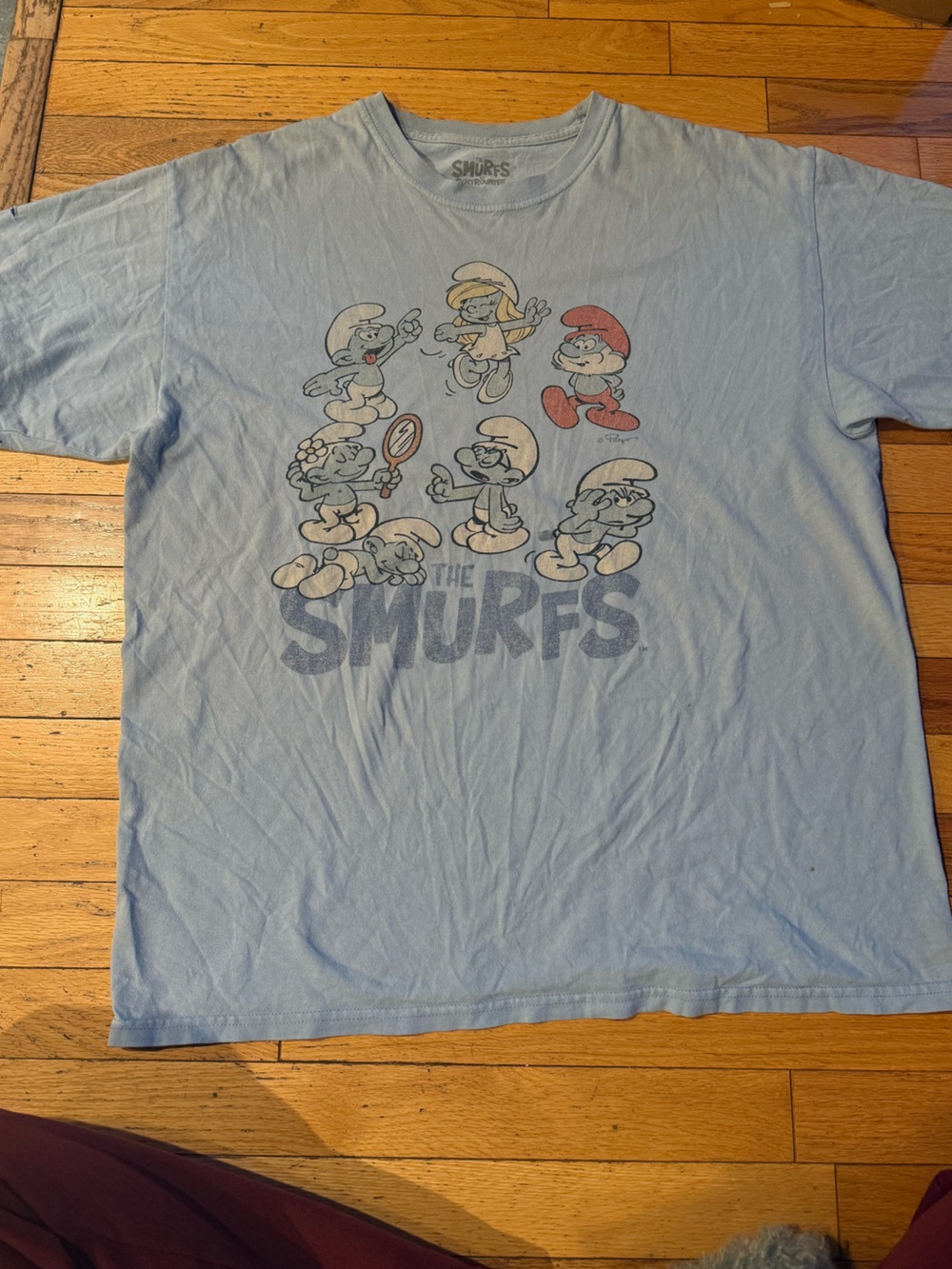 Kids Light Blue Smurfs Graphic Tee